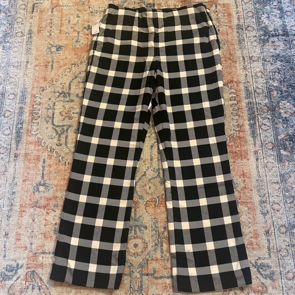 NWT Gap Black and White Checkered Pants